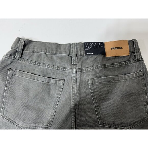 New With Tags - RSQ Jeans 31x32 Gray Straight Regular Fit Pants - Picture 6 of 7